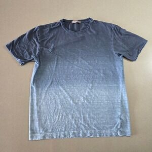 Daniele Fiesoli Italia Mens Blue Ombre Gradient Short Sleeve T-Shirt Size M